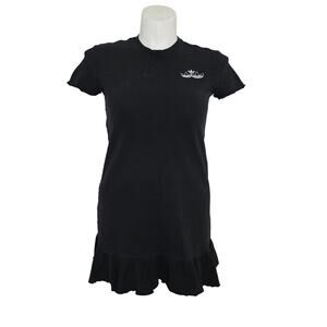Adidas Women's Frill Dress short sleeve black sz S